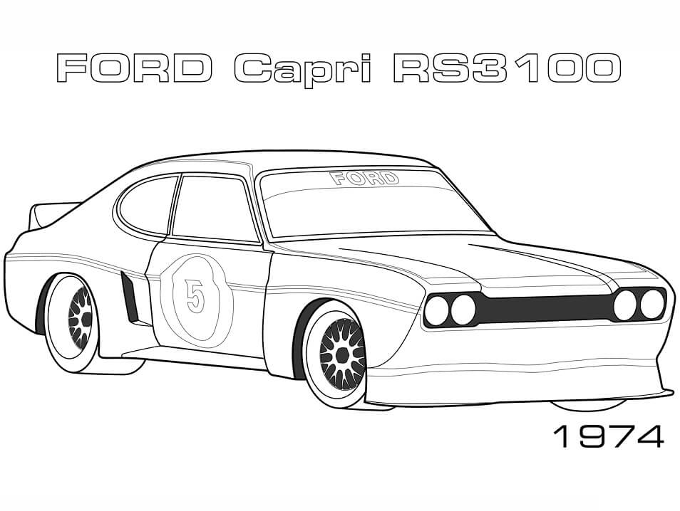 Desenho de1974 Ford Capri RS3100 para colorir