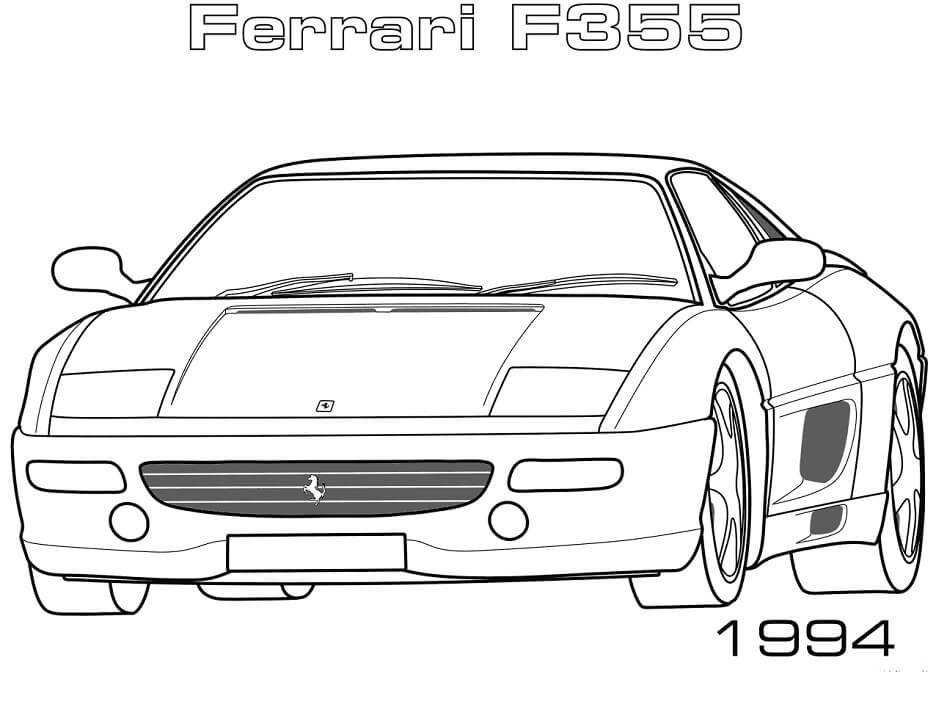 Desenho de1994 Ferrari F355 para colorir