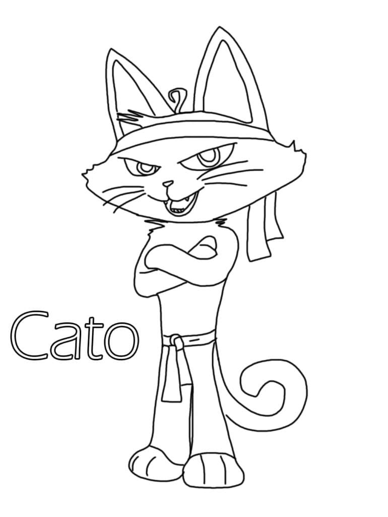 Desenho de44 Gatos 8 para colorir