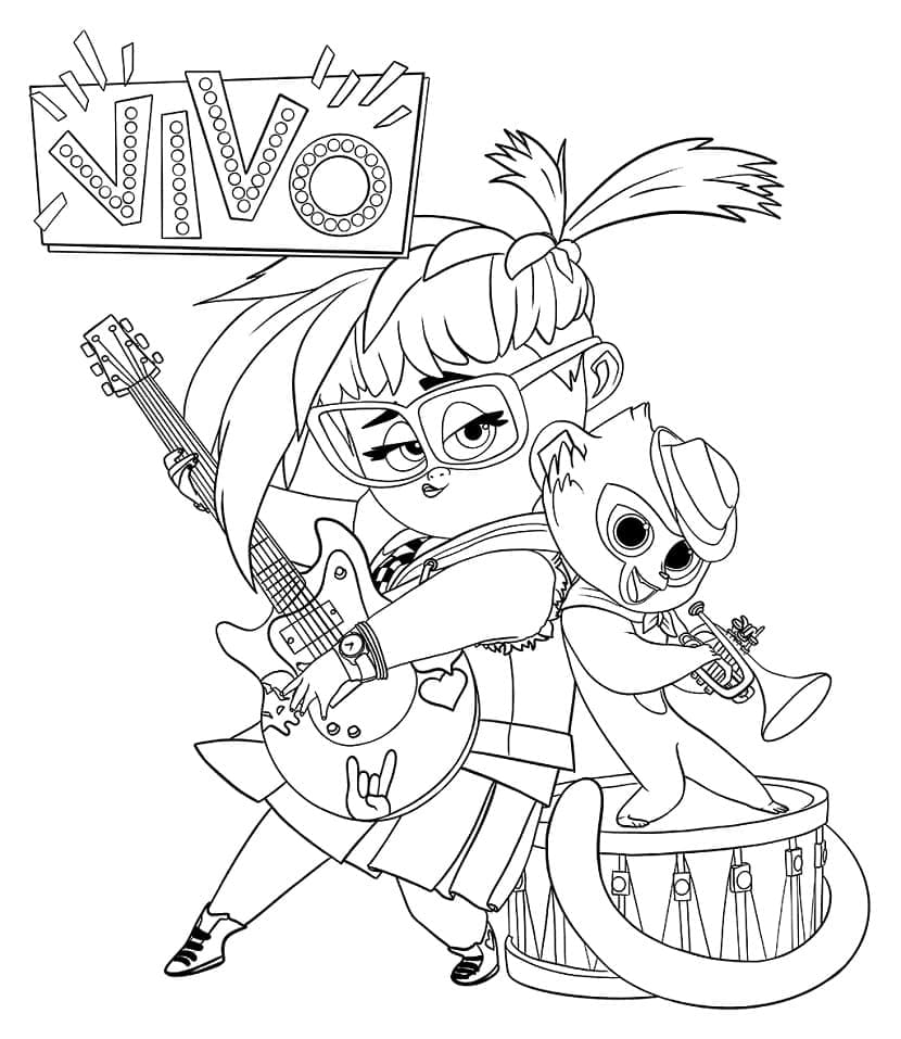 Desenho deA Jornada de Vivo 3 para colorir