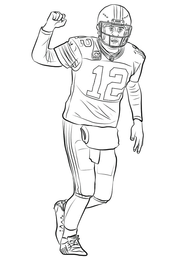 Desenho deAaron Rodgers para colorir