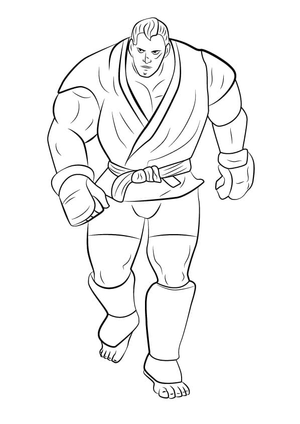 Desenho deAbel Street Fighter para colorir