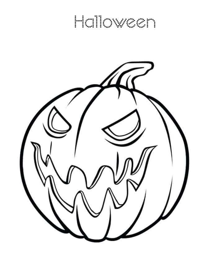 Desenho deAbóbora de Halloween para colorir