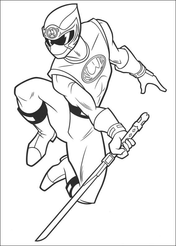 Desenho de Ação do Power Ranger 1 para colorir