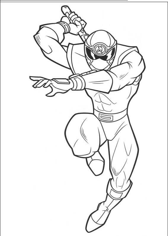 Desenho de Ação do Power Ranger 2 para colorir