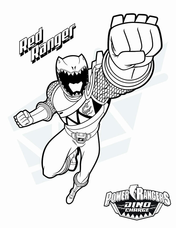 Desenho de Ação do Power Ranger 3 para colorir