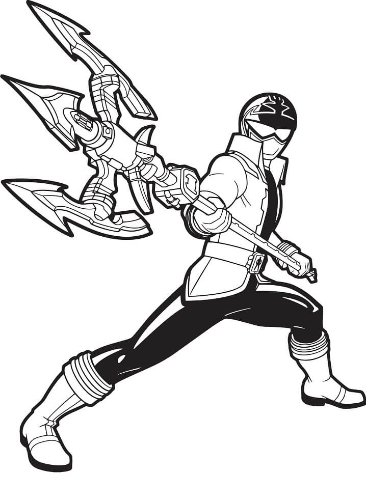 Desenho de Ação do Power Ranger 4 para colorir