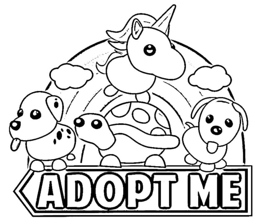 Desenhos de Adopt Me para colorir