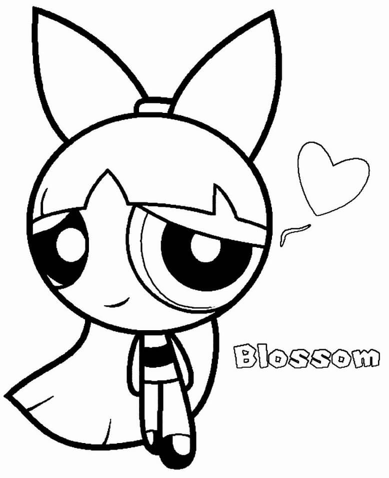 Desenho deAdorável Blossom para colorir