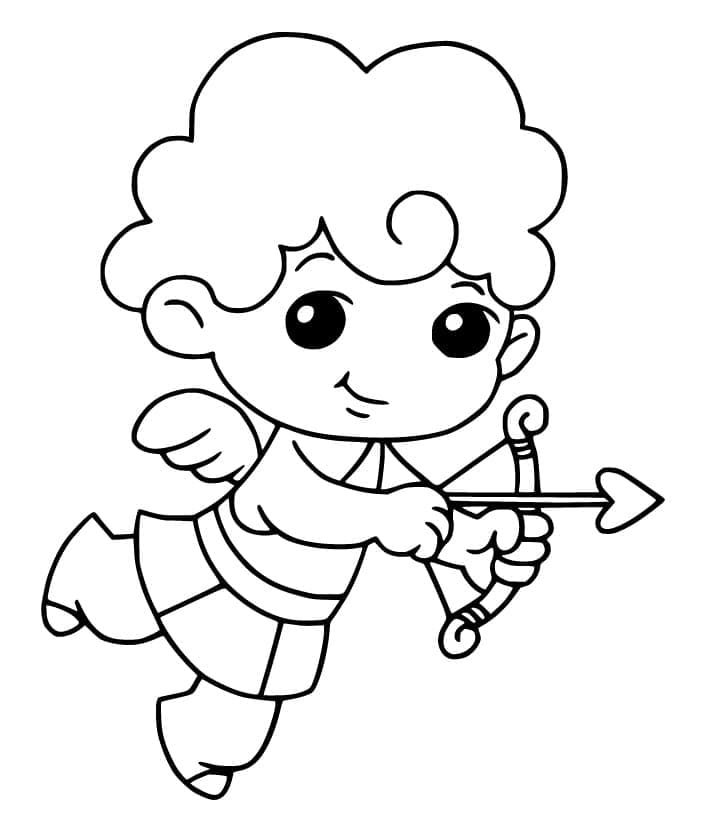 Desenho deAdorável Cupido para colorir