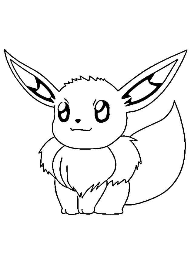 Desenho deAdorável Eevee 1 para colorir