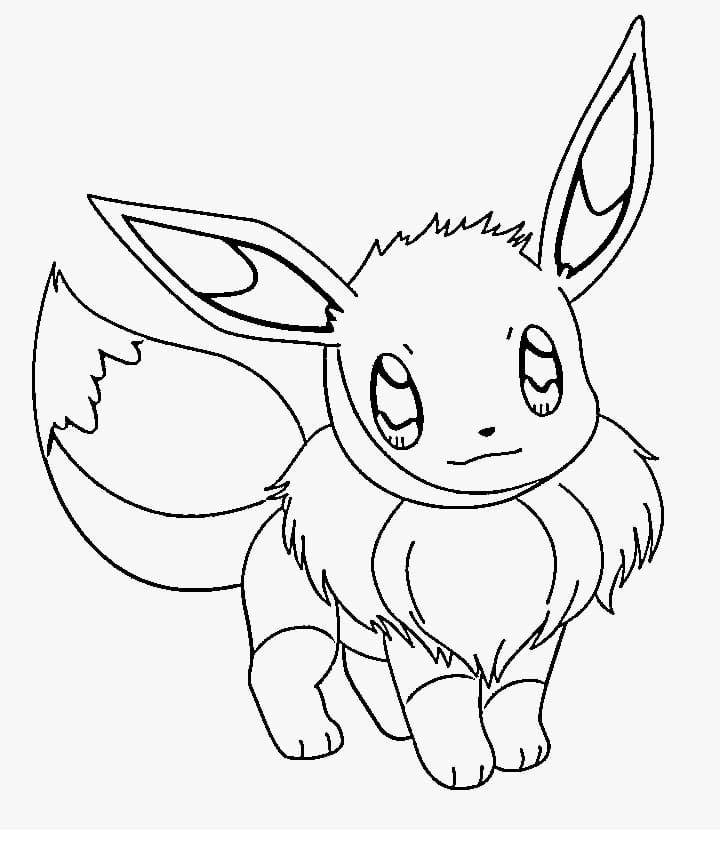 Desenho deAdorável Eevee 2 para colorir