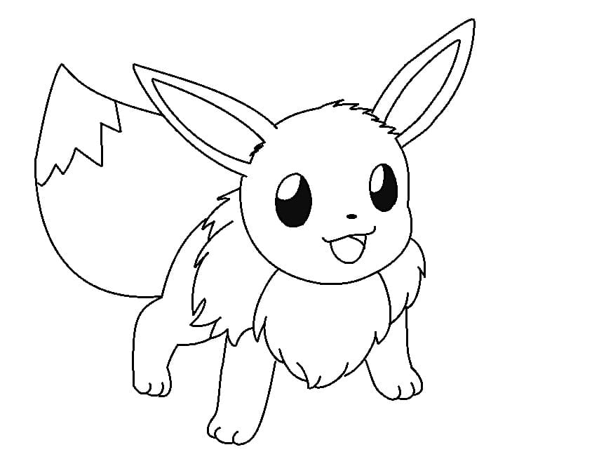 Desenho deAdorável Eevee para colorir