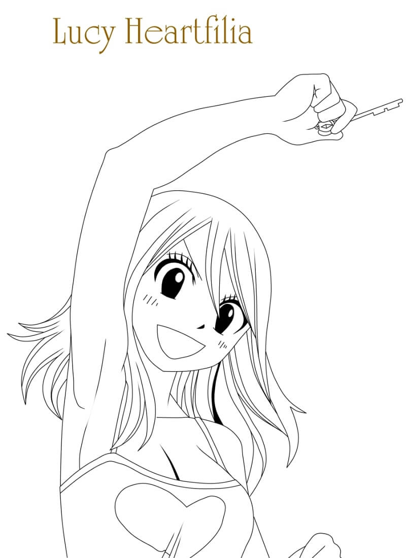 Desenho deAdorável Lucy Heartfilia 2 para colorir