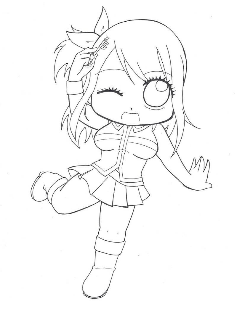 Desenho deAdorável Lucy Heartfilia 3 para colorir