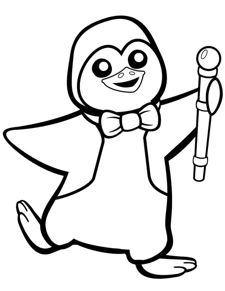 Desenho de Adorável Pinguim 4 para colorir