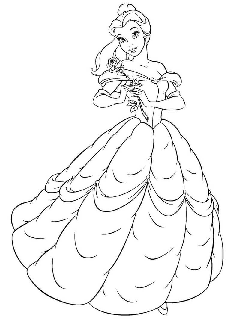 Desenho deAdorável Princesa Belle 1 para colorir