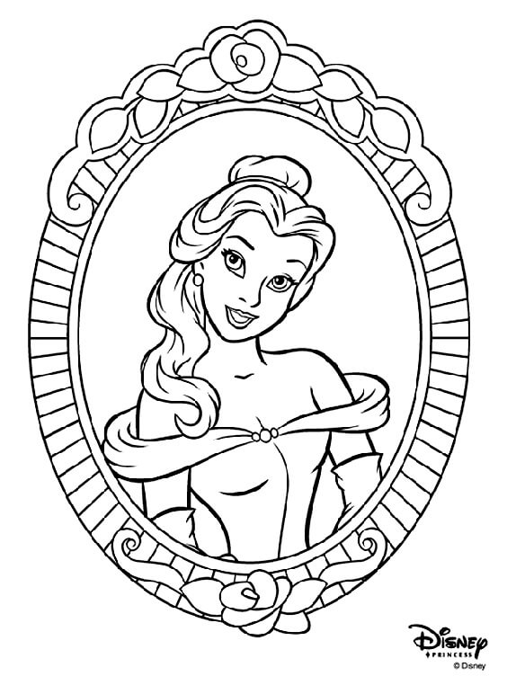 Desenho deAdorável Princesa Belle 2 para colorir