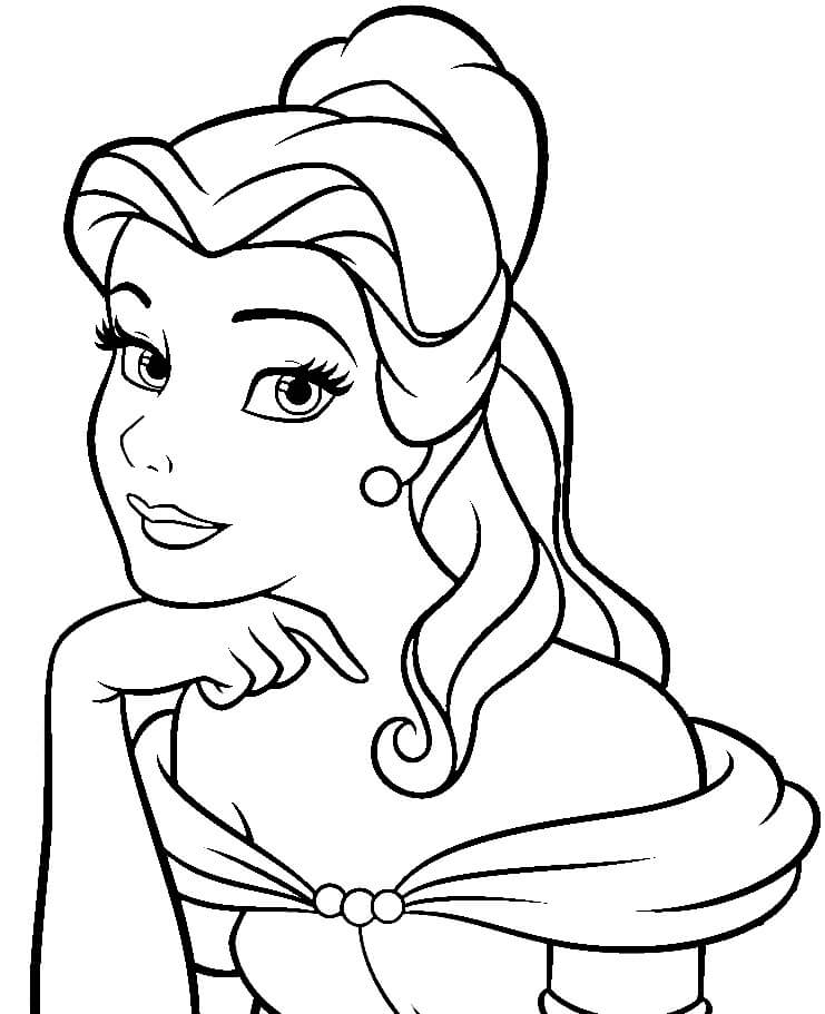 Desenho deAdorável Princesa Belle 4 para colorir