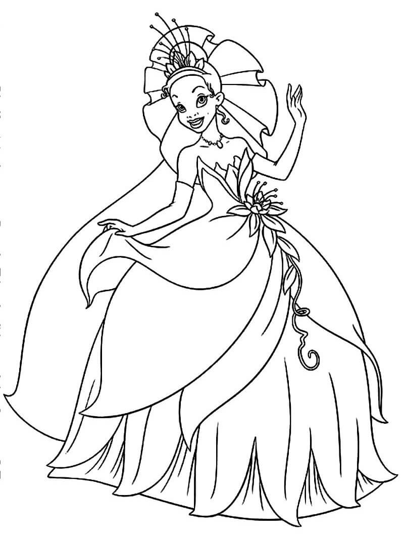 Desenho deAdorável Tiana 1 para colorir