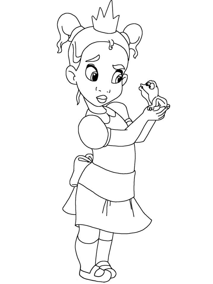 Desenho deAdorável Tiana 4 para colorir