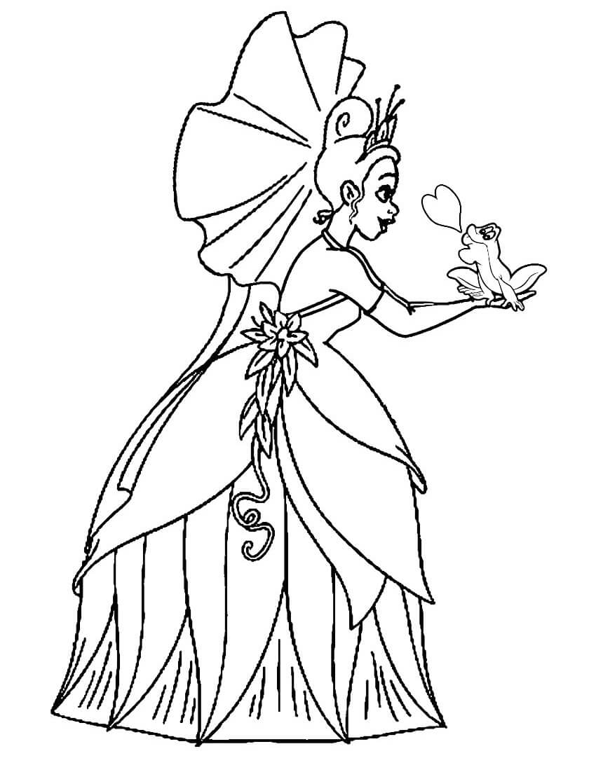 Desenho deAdorável Tiana 5 para colorir