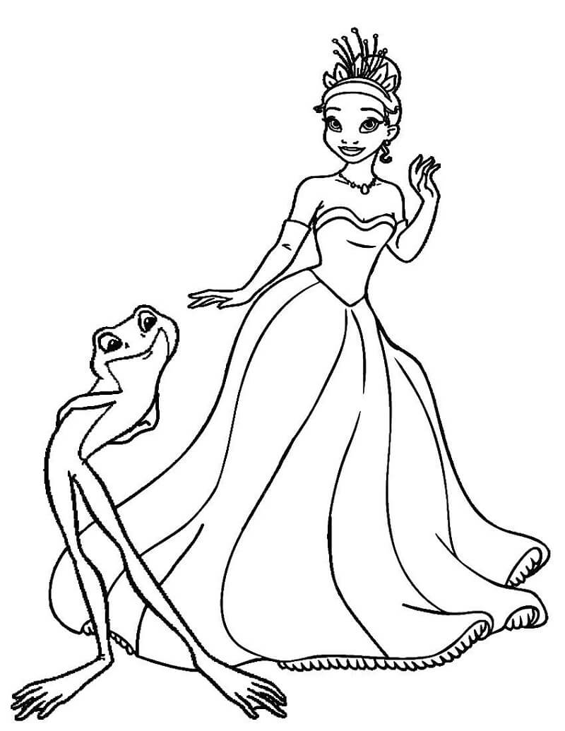 Desenho deAdorável Tiana 6 para colorir