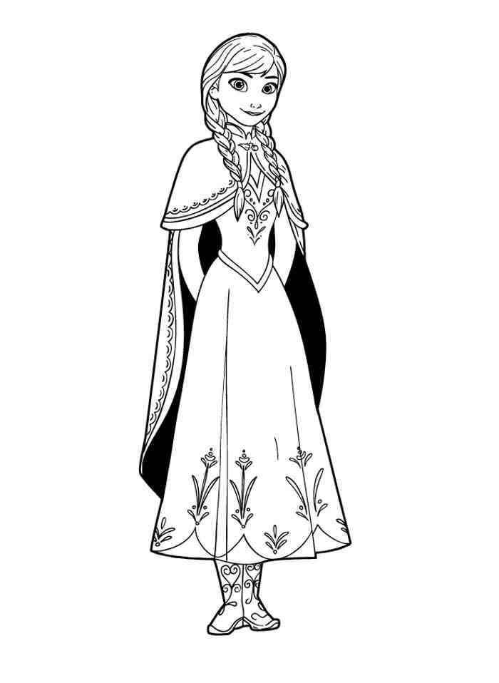 Desenho deAdorável Anna 1 para colorir