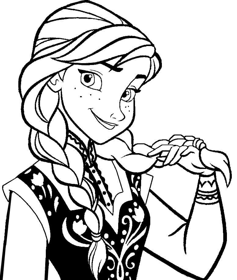 Desenho deAdorável Anna 4 para colorir