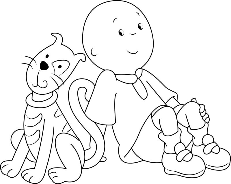 Desenho de Adorável Caillou 2 para colorir