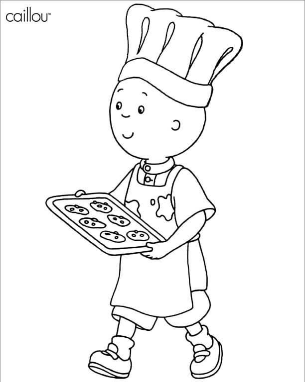 Desenho de Adorável Caillou 6 para colorir