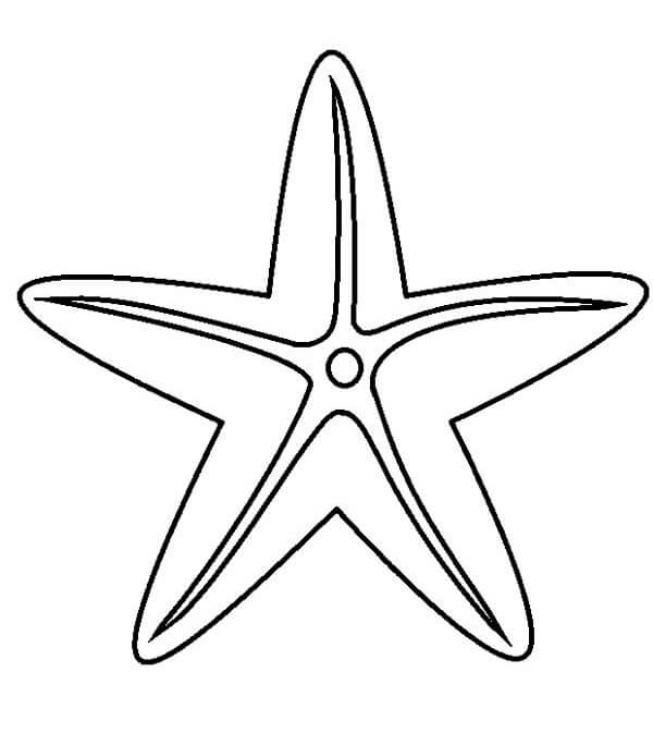 Desenho deAdorável Estrela do Mar 4 para colorir