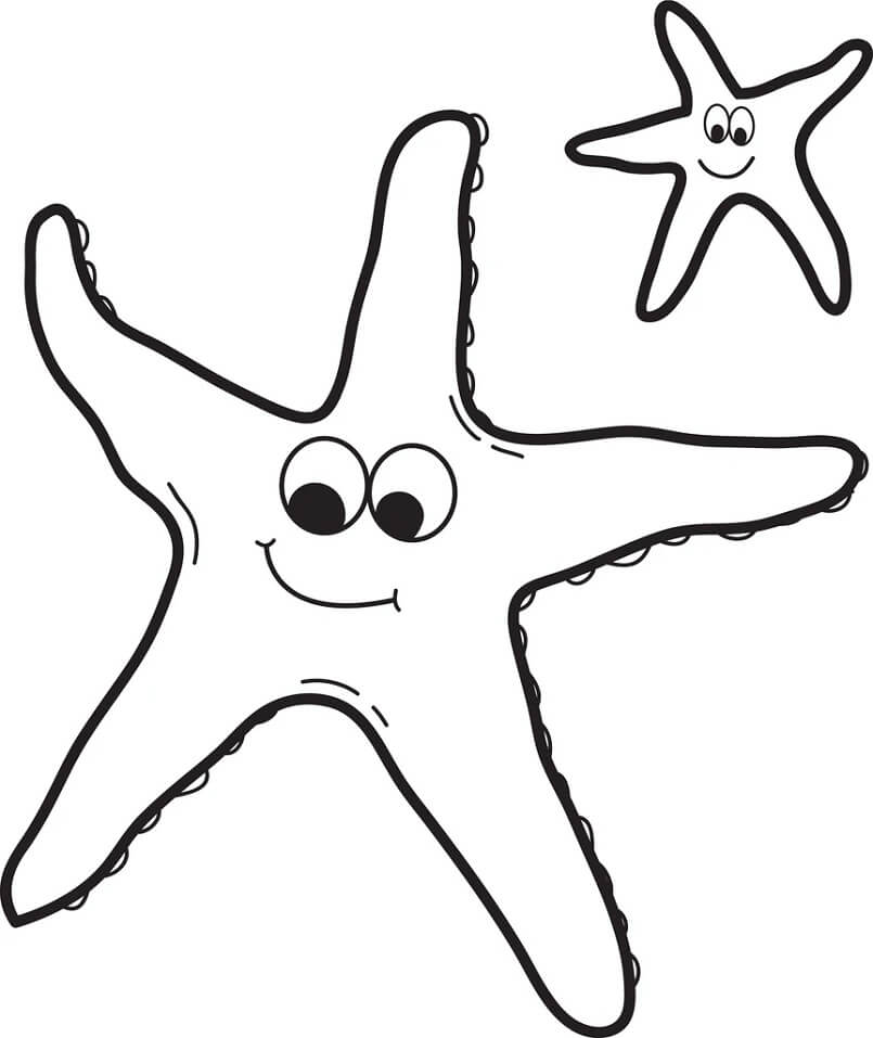 Desenho deAdorável Estrela do Mar 5 para colorir