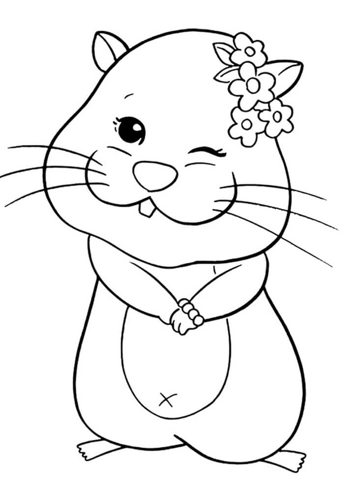 Desenho deAdorável Hamster 3 para colorir