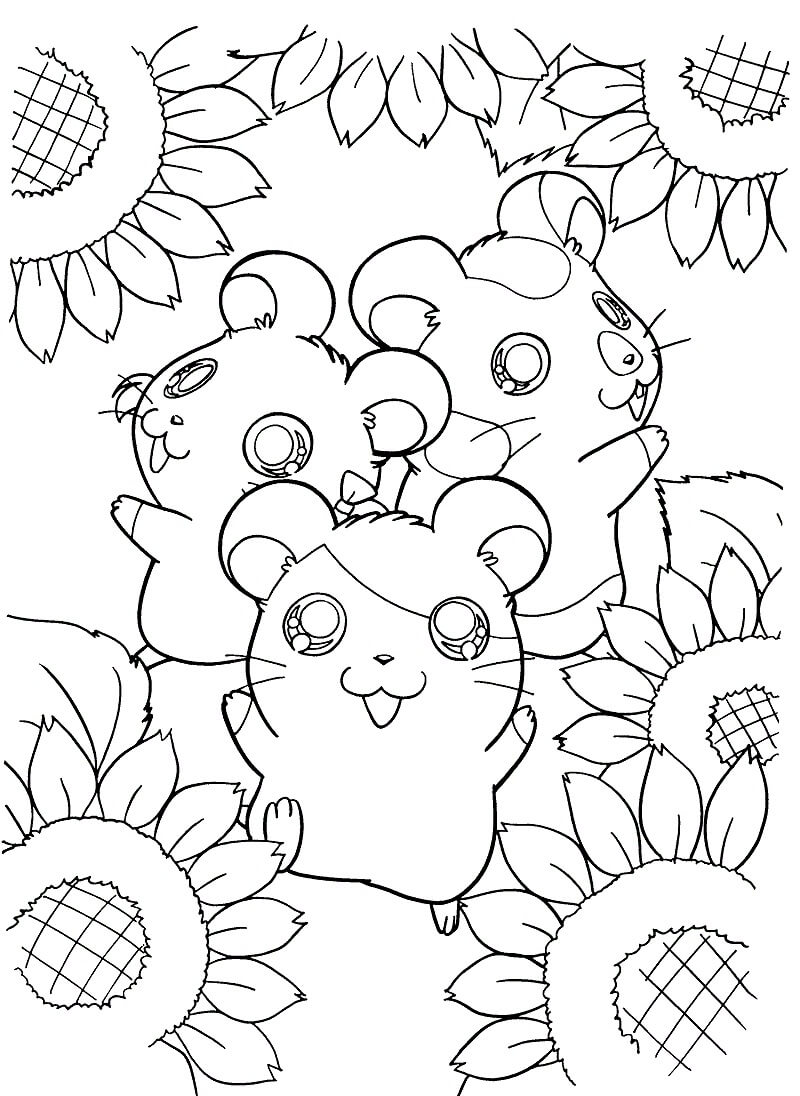 Desenho deAdorável Hamtaro 2 para colorir