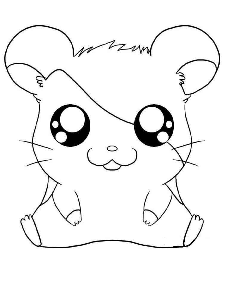 Desenho de Adorável Hamtaro 3 para colorir