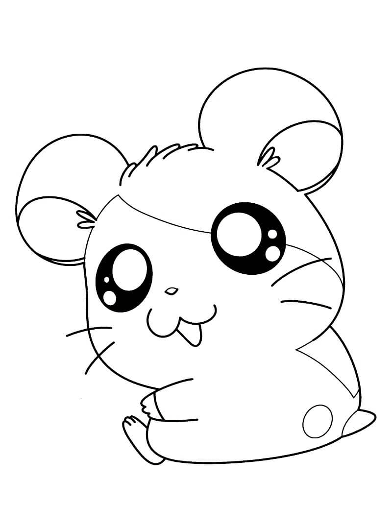 Desenho de Adorável Hamtaro 4 para colorir