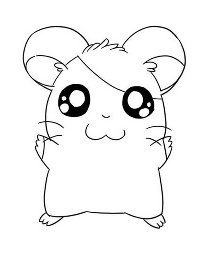 Desenho de Adorável Hamtaro 6 para colorir