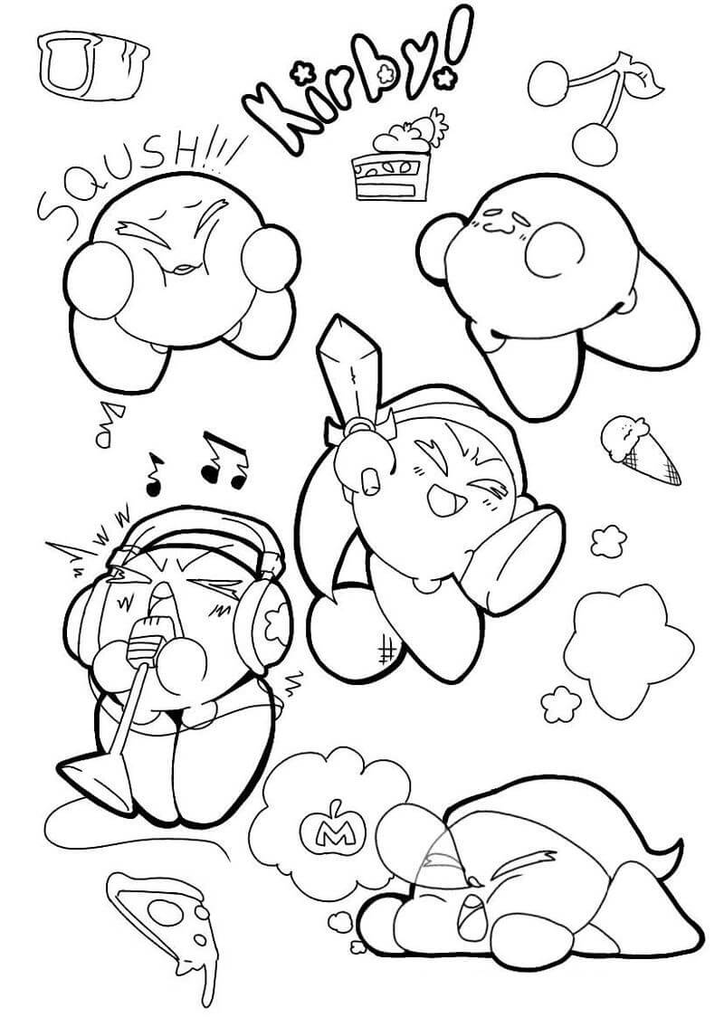 Desenho deAdorável Kirby 1 para colorir