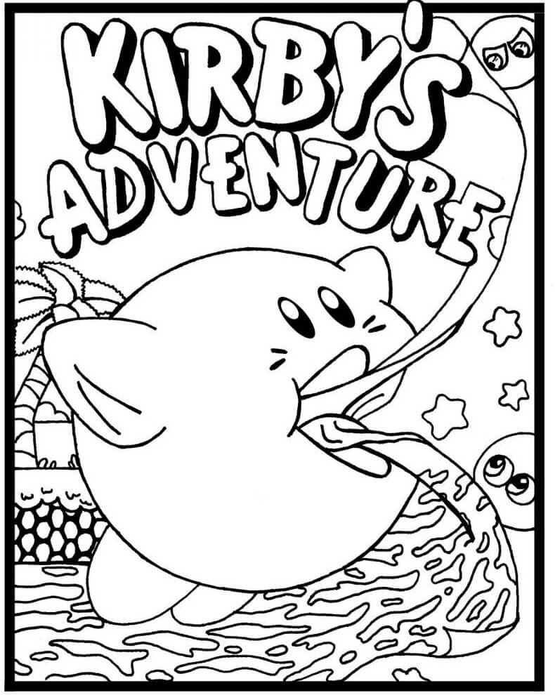 Desenho deAdorável Kirby 3 para colorir