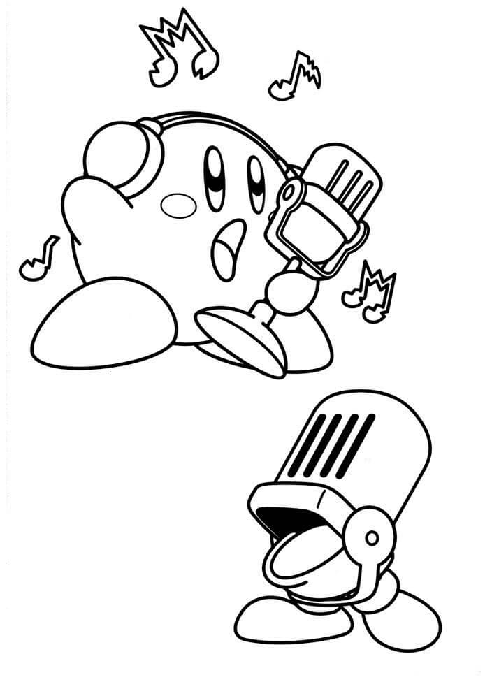 Desenho de Adorável Kirby para colorir