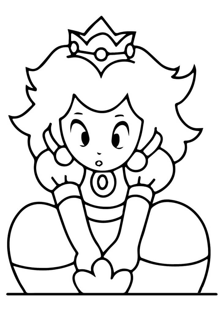 Desenho deAdorável Princesa Peach 2 para colorir