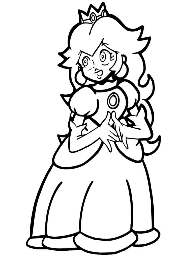 Desenho deAdorável Princesa Peach 4 para colorir