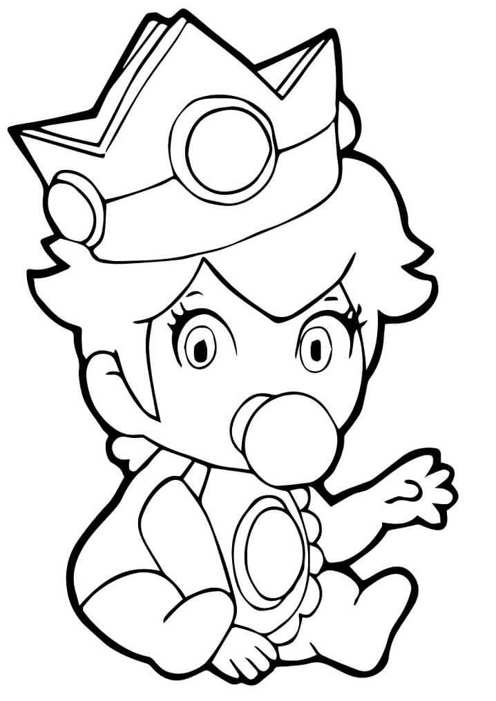 Desenho deAdorável Princesa Peach para colorir