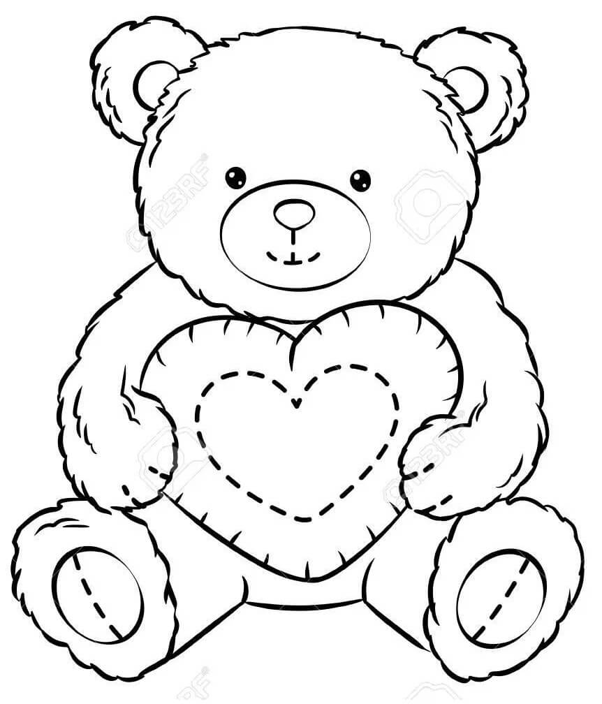 Desenho deAdorável Urso 3 para colorir