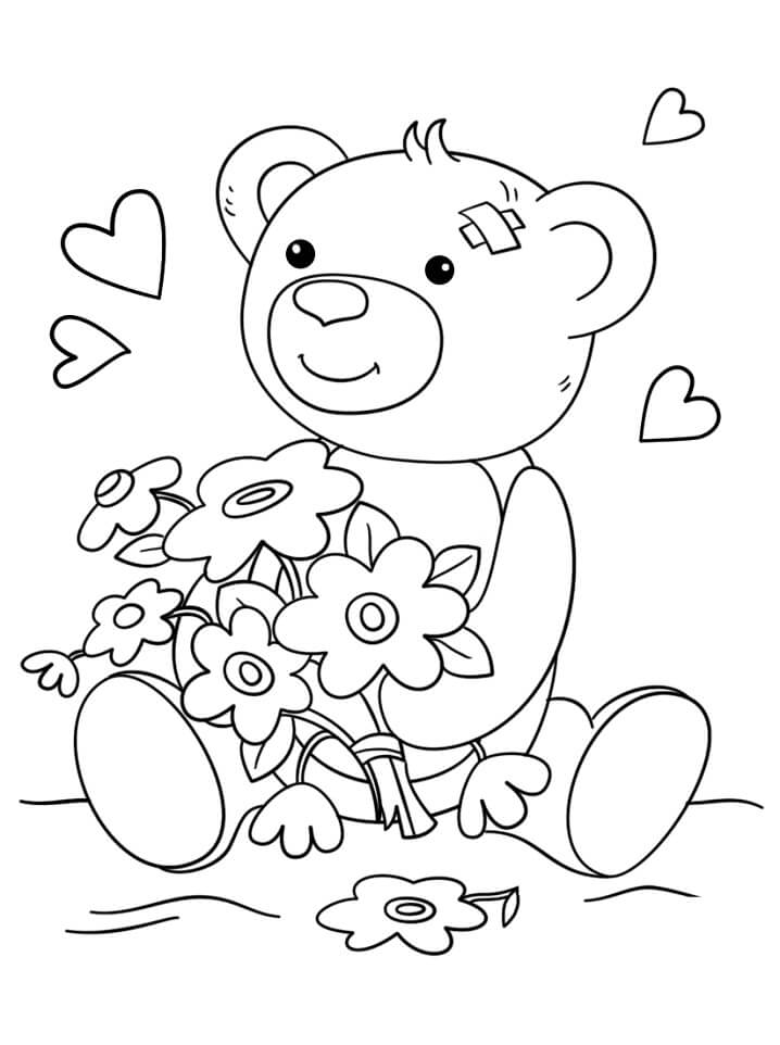 Desenho deAdorável Urso 4 para colorir