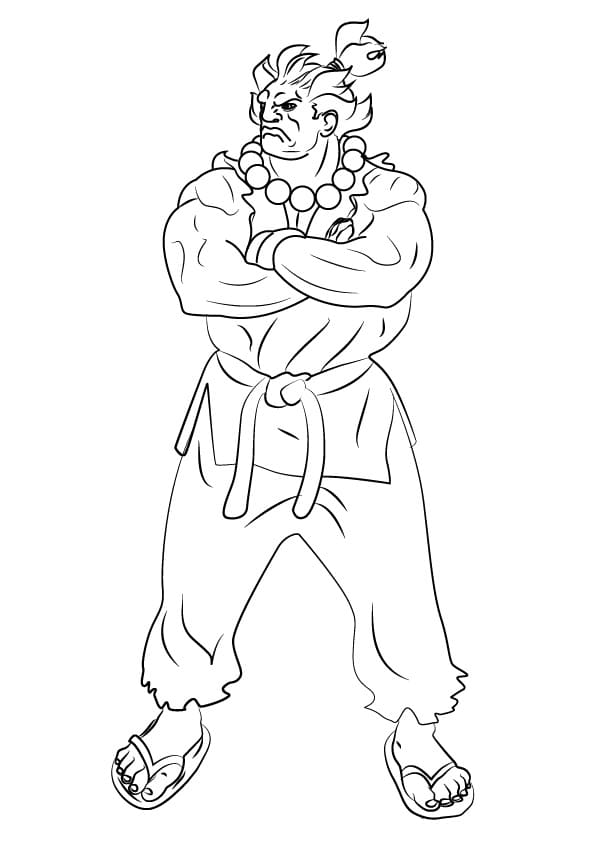 Desenho deAkuma Street Fighter para colorir