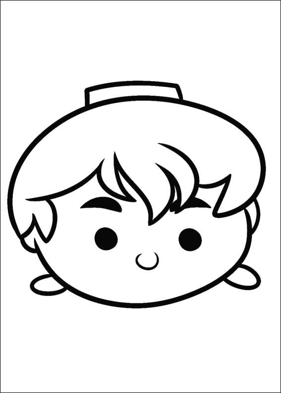 Desenho de Aladim Tsum Tsum para colorir