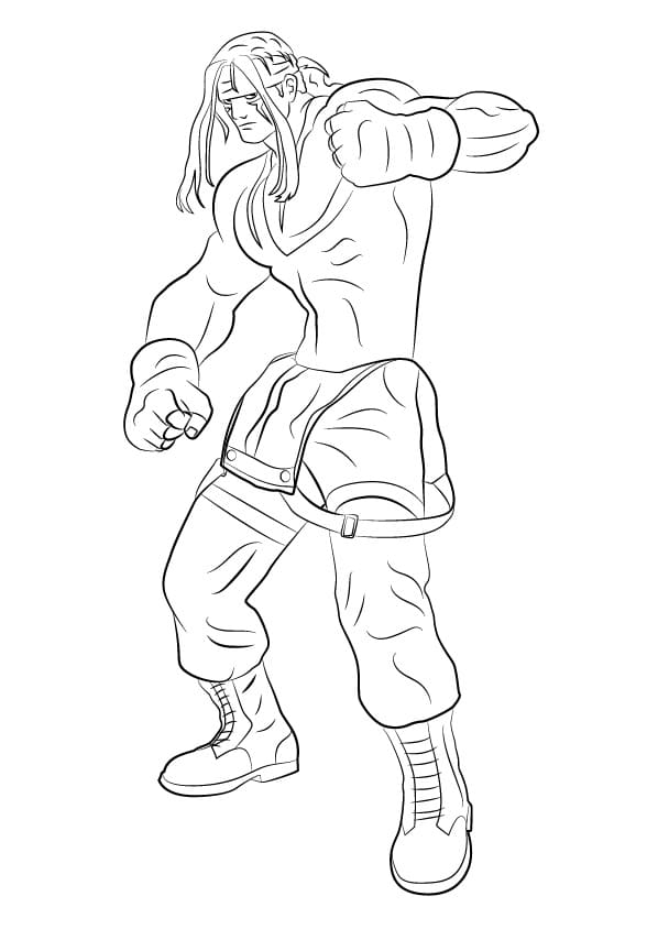 Desenho deAlex Street Fighter para colorir