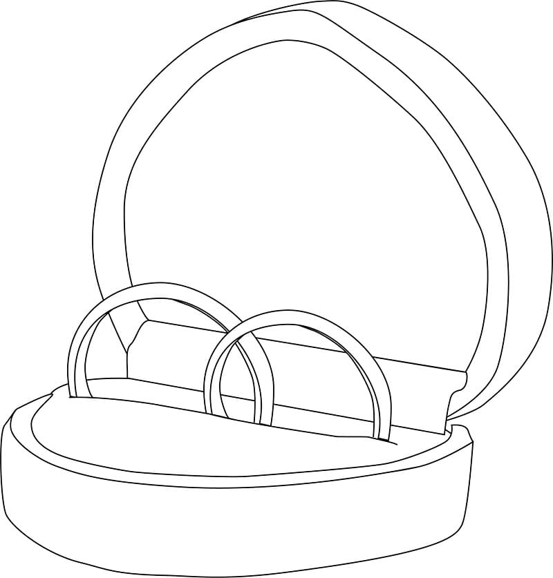 Desenho deAlianças de Casamento para colorir